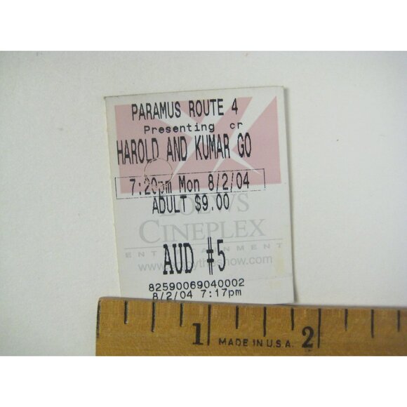 2004 Harold And Kumar Go To White Castle Movie Ticket Stub Cineplex 080204 - Picture 2 of 4